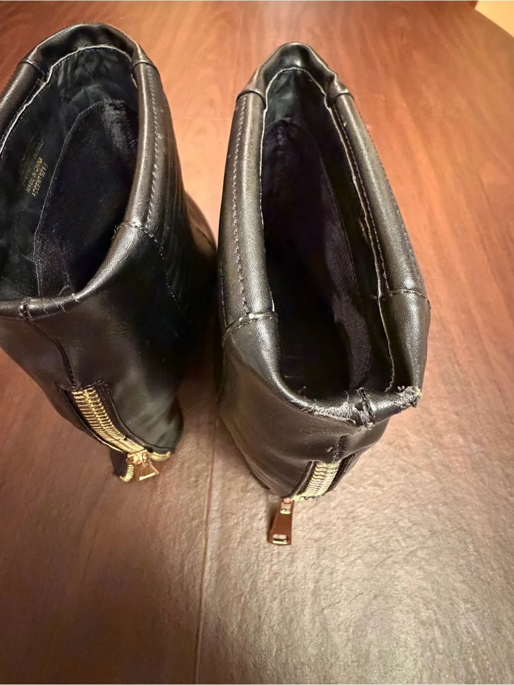 AKIRA Black Wedge Ankle Boots Size 9.5